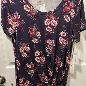 Nine Britton - Small Purple Top with large flower print